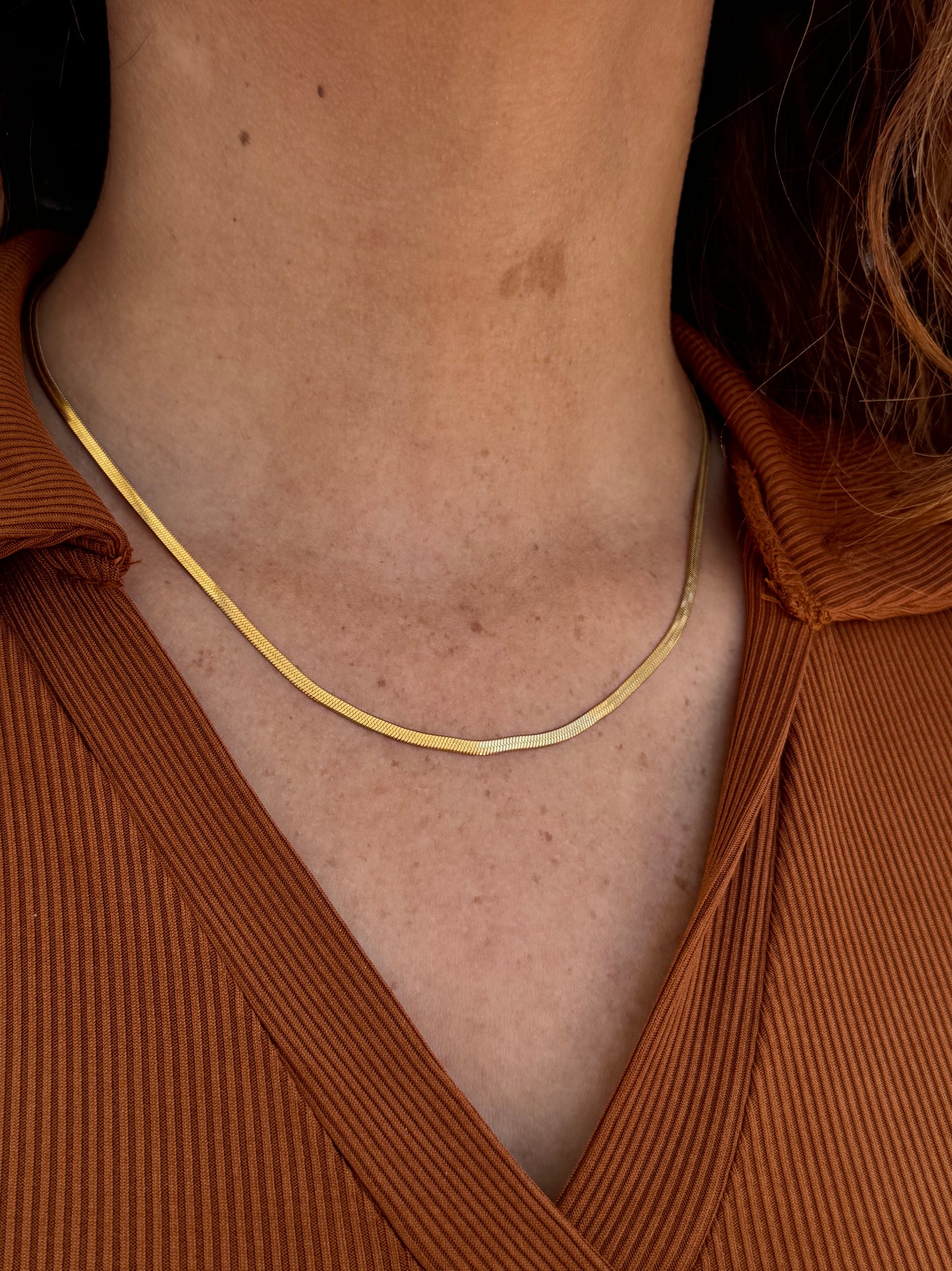 Charlotte The Herringbone Chain Necklace