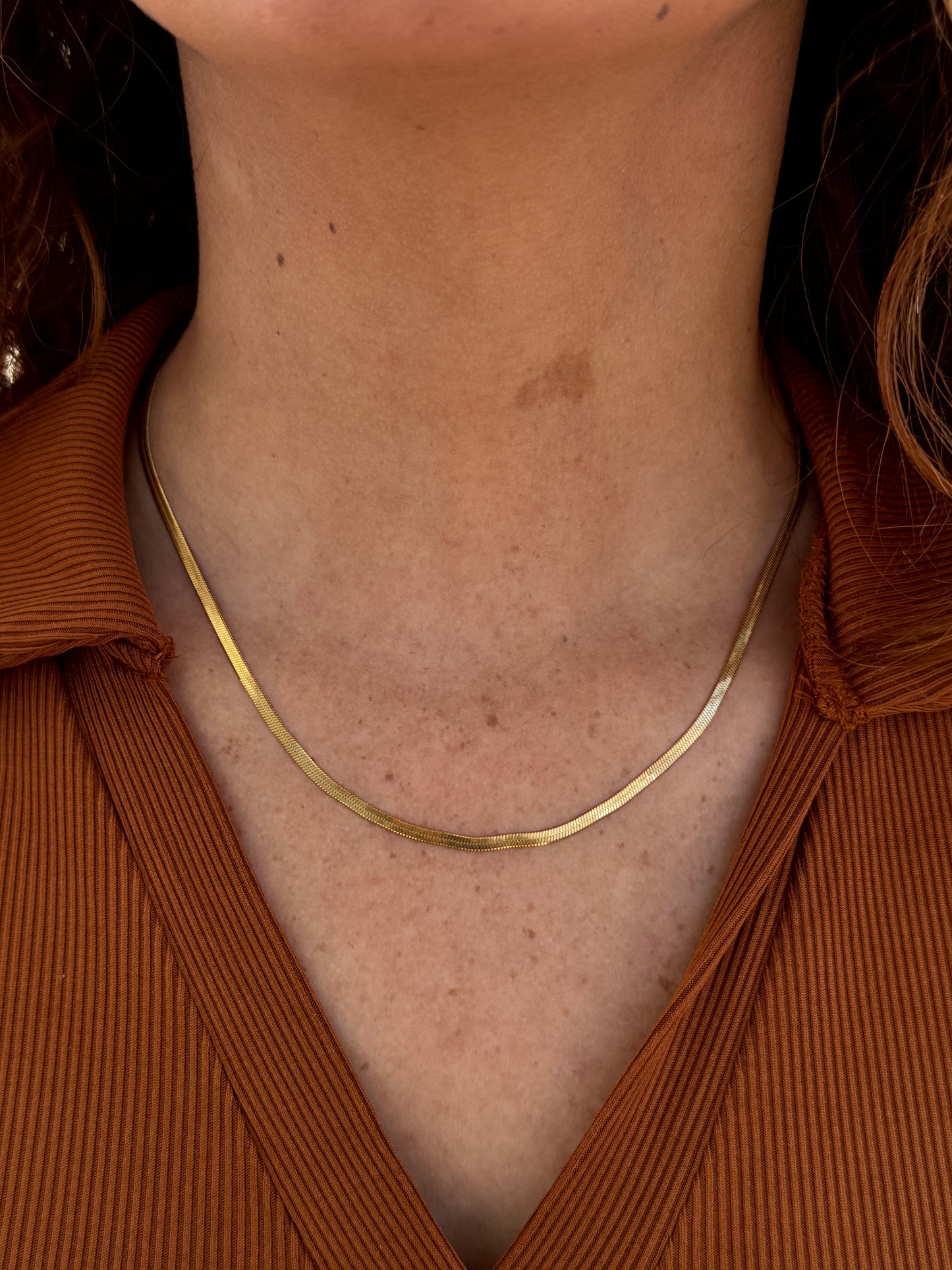 Charlotte The Herringbone Chain Necklace